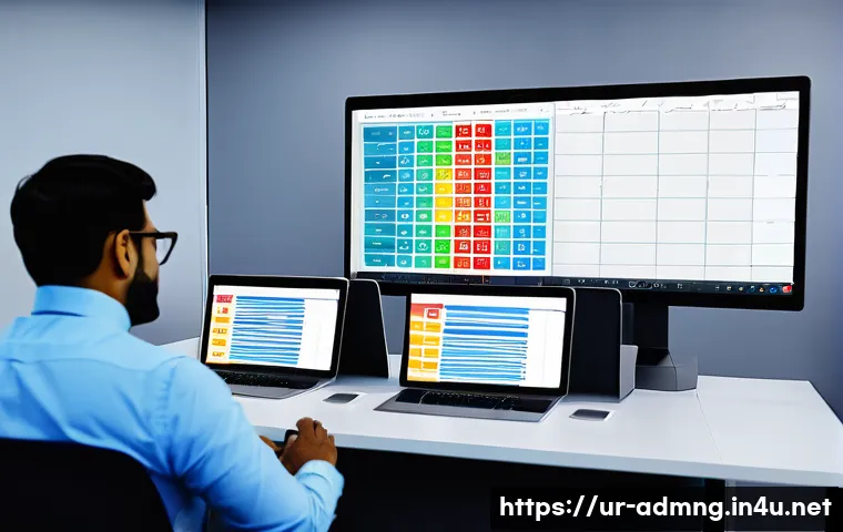 행정관리사 실무에서 자주 쓰는 도구 - A modern office setting in Karachi featuring a diverse team of professionals collaborating on task m...