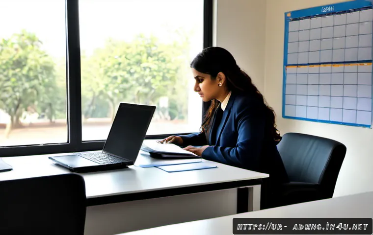 Home 17 행정관리사로 전직 후 변화 - Photorealistic Pakistani administrative manager in modest professional attire confidently organizing...